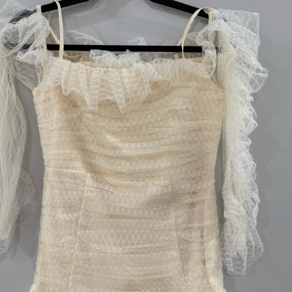 Alice McCall Dress All Things Nice Mini Lace in Cream - Picture 10 of 10